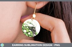 GorgeousSt Patricks Splash Round Earrings design.