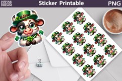 St Patricks Day Sticker | St Patrick&#039;s Day Cow Sticker Product Image 1