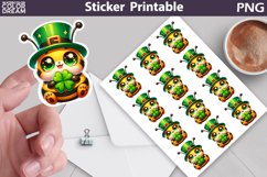 St Patricks Day Sticker | St Patrick Bee Sticker Product Image 1