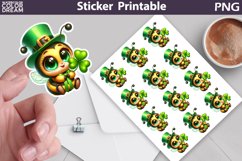 St Patricks Day Sticker | St Patrick Bee Sticker Product Image 1