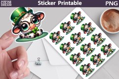 St Patricks Day Sticker | St Patrick&#039;s Day Cow Sticker Product Image 1