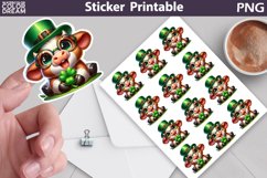 St Patricks Day Sticker | St Patrick&#039;s Day Cow Sticker Product Image 1