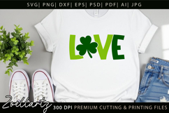 St Patrick's Day SVG Love Lucky Shamrock T-shirt Mug Design Product Image 7
