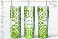 St patricks day add your name tumbler, celtic tumbler png Product Image 1