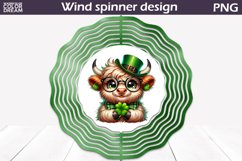 St Patricks Day Wind Spinner | St Patricks Highland Cow Wind Product Image 1
