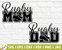 Rugby Mom SVG, Rugby Mom PNG, Kids Rugby Sport Kleets Product Image 3
