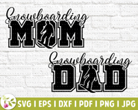 Snowboarding Mom SVG, Snowboarding Mom PNG, Kids Snowboard Product Image 3