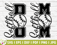 Softball Mom SVG, Softball Mom PNG, Kids Softball Team Sport Product Image 4