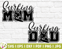 Surfing Mom SVG, Surfing Mom PNG, Kids Surfing Beach Sport Product Image 3