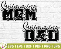 Swimming Mom SVG, Swimming Mom PNG, Kids Swimming WaterSport Product Image 3