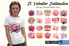 st Valentines Day Sublimation, Love Quotes Sublimation PNG Product Image 1