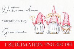 St valentines day watercolor gnomes sublimation png