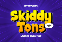 Skiddy Toons - Layered Comic Font Product Image 1