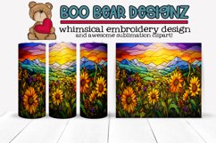 Stain Glass Wildflower Field Sublimation tumbler design Product Image 1
