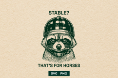 Funny Raccoon Equestrian SVG Horse Lover Design Product Image 1