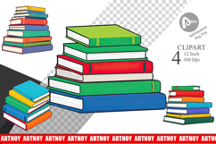Book Stack Clipart Product Image 1