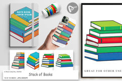 Digital Paper Book Stack Product Image 1