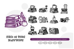 Stack Of Books Illustrations Product Image 1