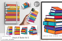 Digital Paper Book Stack Product Image 1