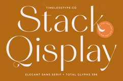Stack Qisplay - Elegant Sans Serif Font Product Image 1