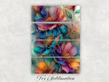 Stackable Mug Sublimation Designs - Floral 10 oz Mug Wraps Product Image 2