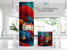 stackable mugs sublimation design