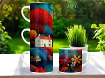 stackable mugs sublimation design