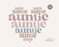 Stacked Auntie sublimation PNG by Mastilo Designs