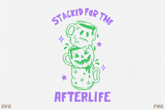Stacked for the Afterlife Halloween Mugs SVG PNG Product Image 1