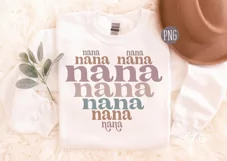 Stacked Nana sublimation PNG by Mastilo Designs