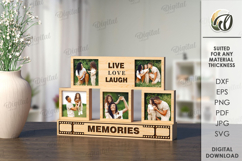 Wooden Stacking Photo Frame Laser Cut. Home Decor SVG Product Image 1
