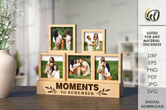 Wooden Stacking Photo Frame Laser Cut. Home Decor SVG Product Image 1