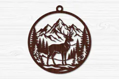 Stag Forest Christmas Laser Cut Svg Product Image 2