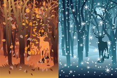 Stag in Forest autumn and winter seasons Product Image 1