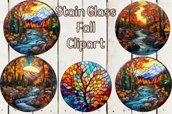 Stain Glass Fall Sublimation Clipart Product Image 1