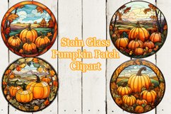 Stain Glass Pumpkin Patch Sublimation Product Image 1