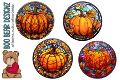 Stain Glass Pumpkin Sublimation Product Image 1