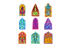 stained glass set cartoon Product Image 1