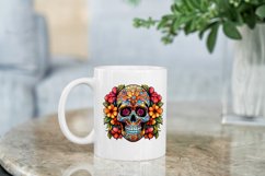 Flower Skull Stained Glass Sublimation Clipart Bundle - 23 Product Image 5