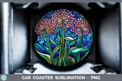 GorgeousStained Glass Car Coaster design.