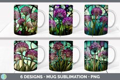 Bundle of six Floral Alliums Mug Wrap designs.