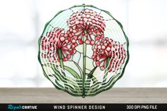 Stained Glass Allium Flowers Flowers Spinner Sublimation PNG Product Image 1