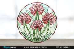 Stained Glass Allium Flowers Flowers Spinner Sublimation PNG Product Image 1