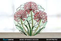 Stained Glass Allium Flowers Flowers Spinner Sublimation PNG Product Image 1