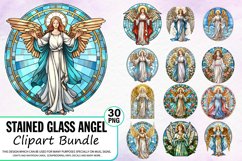 Stained Glass Angel Clipart Bundle Product Image 1