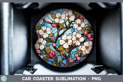 GorgeousStained Glass Car Coaster design.