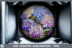 GorgeousStained Glass Car Coaster design.