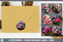 Bundle of six Watercolor Azaleas Stickers designs.