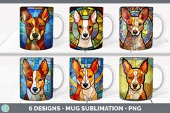 Bundle of six Painted Glass Basenjis Mug Wrap designs.