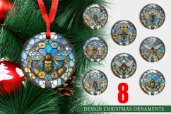 Christmas Ornaments Stained Glass Bee Product Image 1